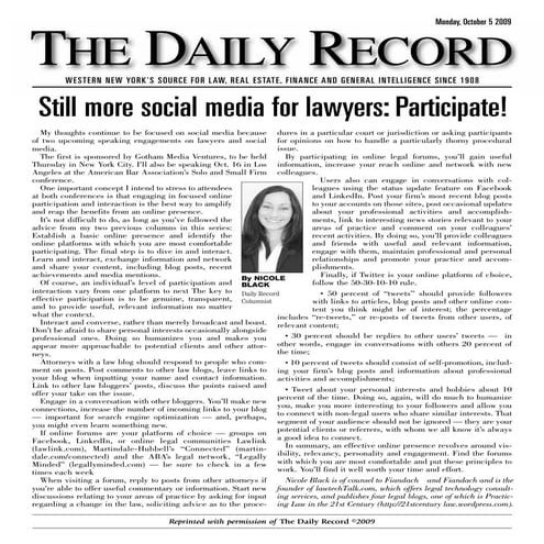 Still More Social Media for Lawyers: Interact!