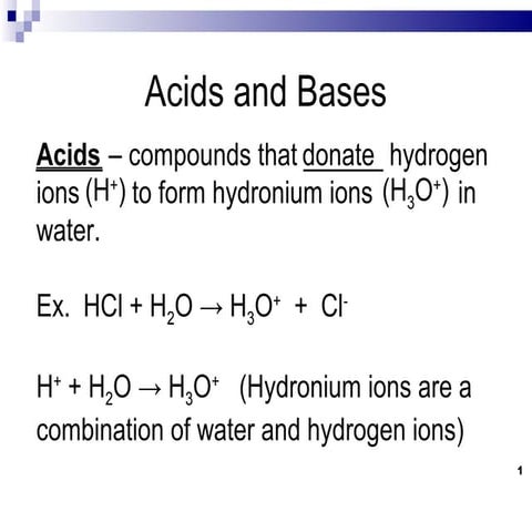 Acids and Bases