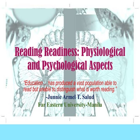 READING READINESS STAGE (DEVELOPMENTAL READING)