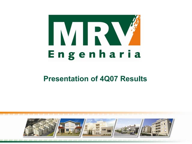 Earnings Release Presentation - Fourth Quarter 2007 (4Q07).