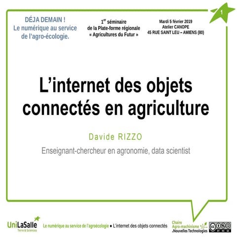 L’internet des objets connectés en agriculture