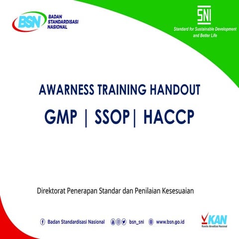awareness handout 22000 HACCP GMP Keamanan Pangan