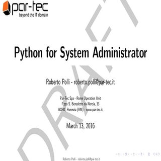 Python for System Administrators