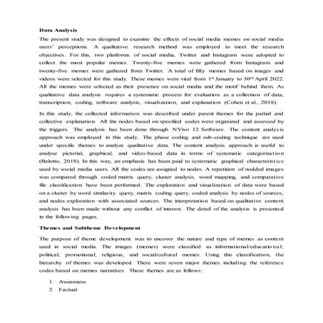 Type and Category of Memes used on social media 