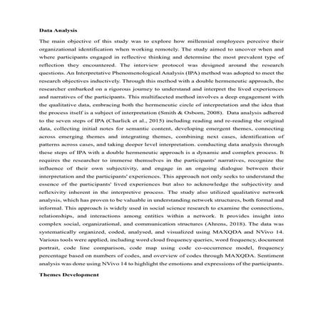 Organizational Identification of Millennial employees working remotely: Quali...