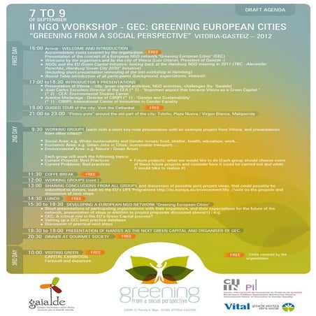 Draft agenda GEC 2012