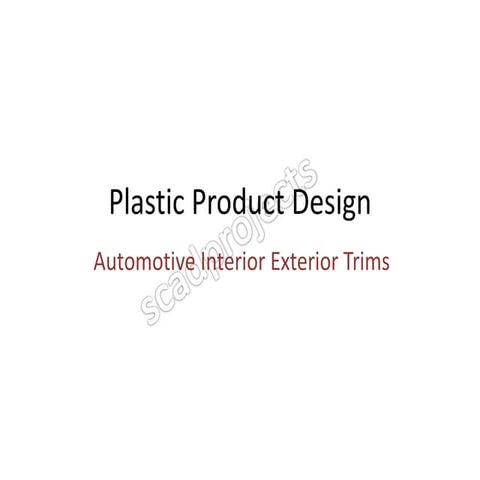 Basics of automotive product design