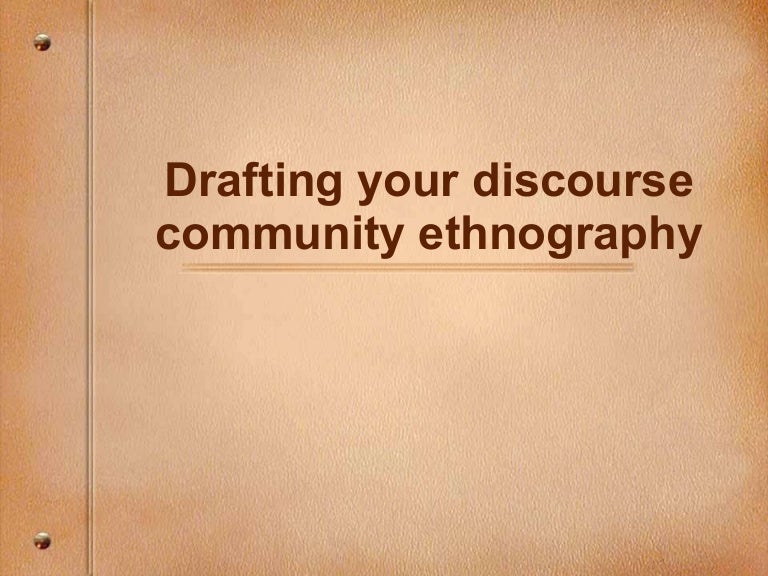 discourse community essay examples