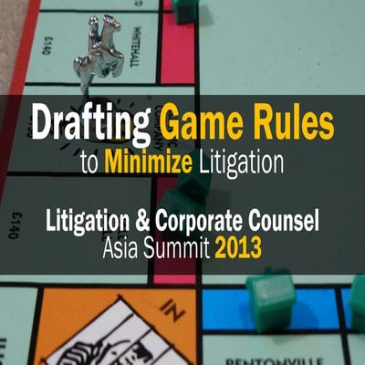 Drafting Game Rules to Minimize Litigation
