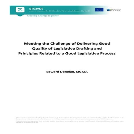 Donelan - Meeting the Challenge of Delivering Good Quality of Legislative Dra...