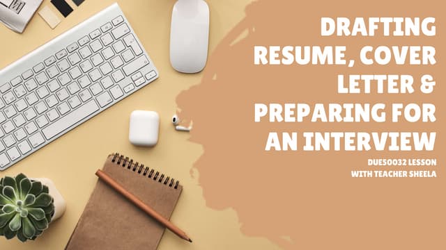 Cover letter ppt PPT - Draftingresumecoverletterpreparingforaninterview 240728040139 3788c9f9 Thumbnail 