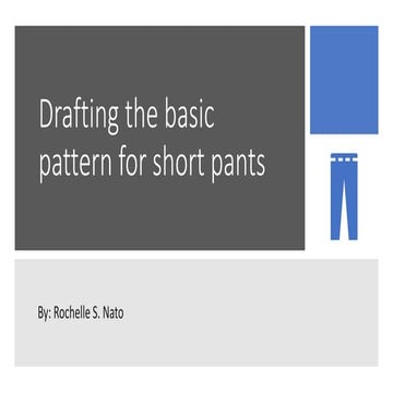 Drafting the basic pattern for short pants