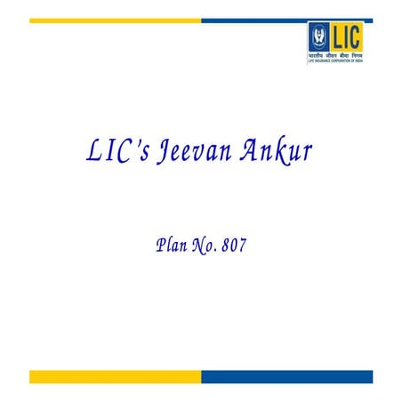 Jeevan Ankur Table 807