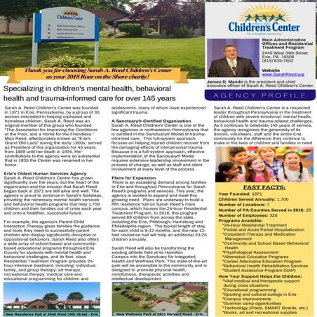 Sarah A Reed Children's Center E-Brochure February 2019 | PDF
