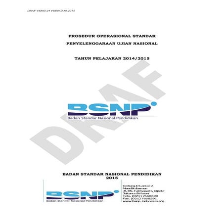 Draft Pos UN Tahun 2015