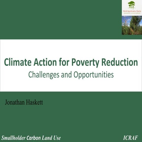 Climate Action for Poverty Reduction