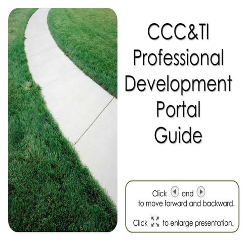 Instructions - Professional Development Portal 