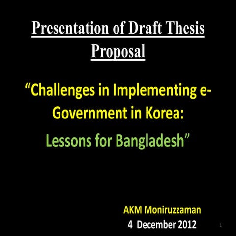 Draft proposal presentation