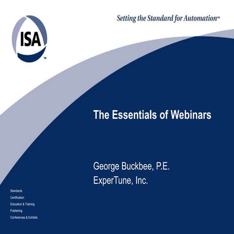 The Essentials of Webinars by George Buckbee, Expertune