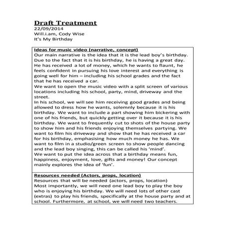 Music video risk assessment | DOCX