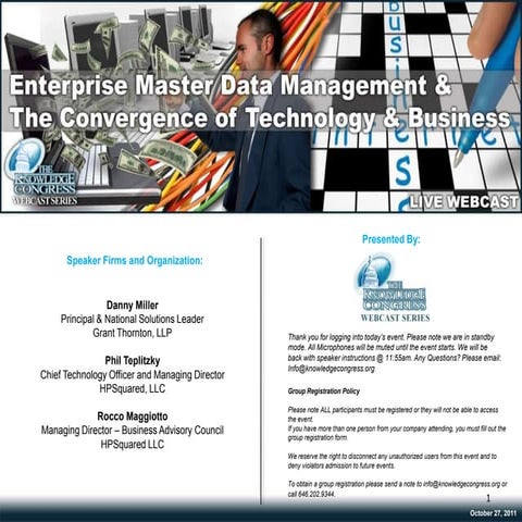 Draft Webinar Template Enterprise Master Data Mgt Oct24 2011(V5)