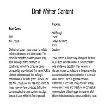 Draft written content