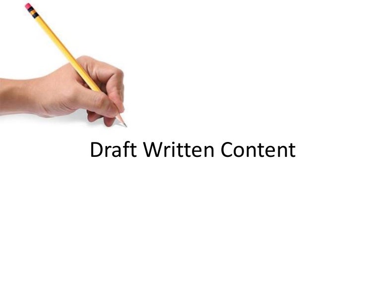 Draft Written Content