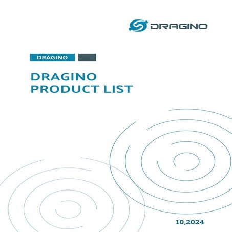 Draginoプロダクトカタログ LoRaWAN  NB-IoT  LTE cat.M1商品リスト