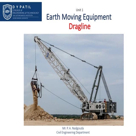 Working of dragline | PDF