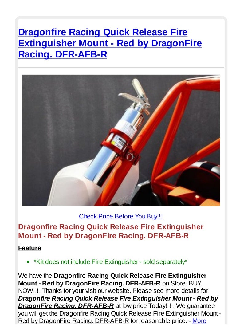 Dragonfire racing quick release fire extinguisher mount red by drag…