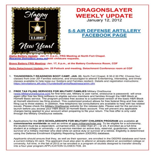 Dragonslayer weekly update_12_jan_12