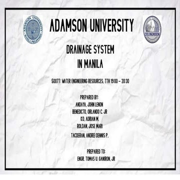 Drainage System in Manila