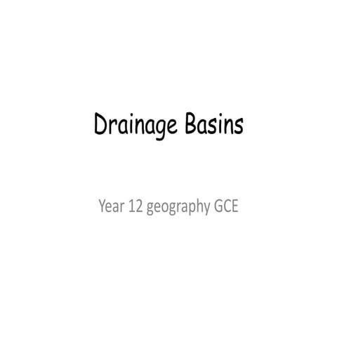 Drainage Basins VLE