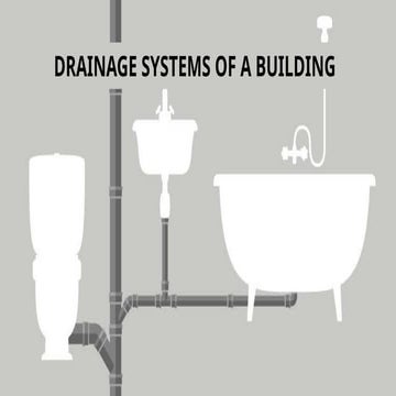DRAINAGE SYSTEMS OF A BUILDING & COMPONENTS OF A DRAINAGE SYSTEM