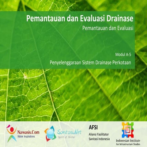 Penyelenggaeraan Sistem Drainase Perkotaan - A.5 Pemantauan dan Evaluasi