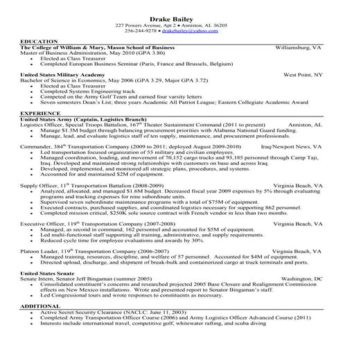 Drake Bailey Resume