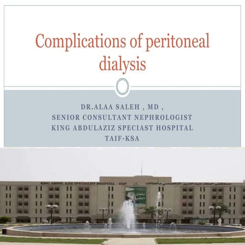 Dr alaa saleh   complications of peritoneal dialysis (2)