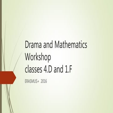 Drama and mathematics ws | PPTX
