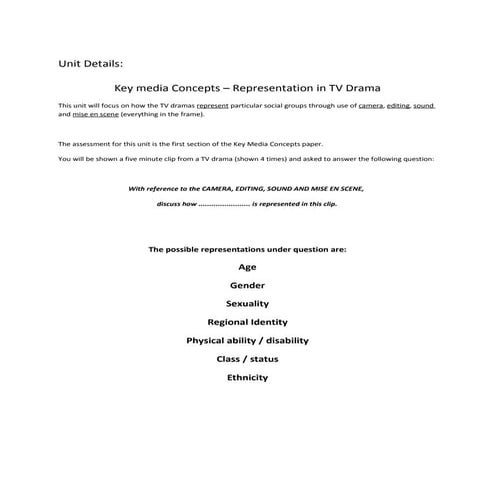 Drama handbook and terms