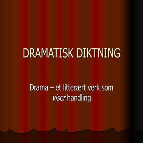 Dramatisk diktning