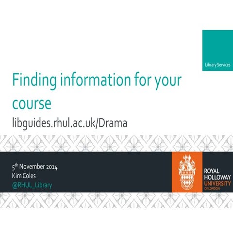Drama year one finding information 2014