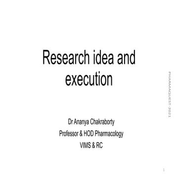 Research idea and execution