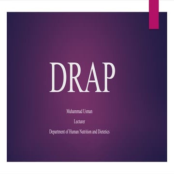 DRAP in the context of nutrition and dietetics | PPTX