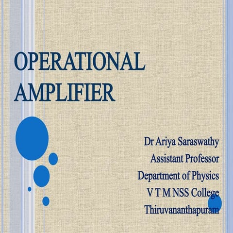 Dr Ariya Saraswathy - Physics.pptx analog electroncs