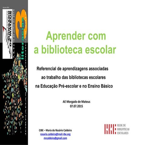 APRENDER COM A BIBLIOTECA ESCOLAR