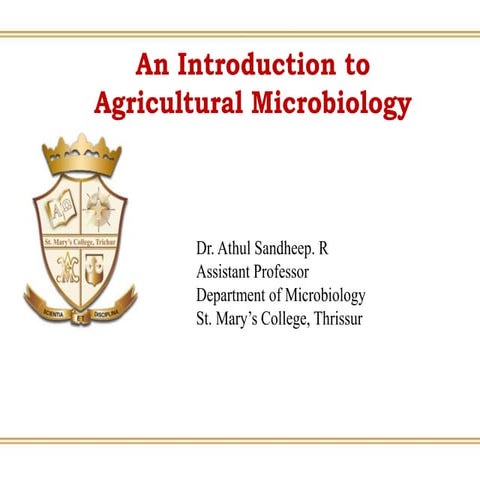 Microbiology:An Introduction to Agricultural Microbiology