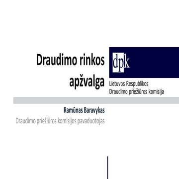 Draudimo rinkos apžvalga | PPTX