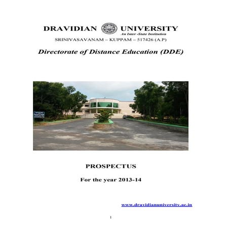 Dravidian university prospectus 2016   17 educationiconnect.com 7862004786