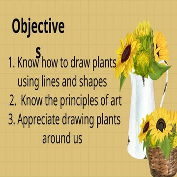 Mastering Plant Drawing: Lines, Shapes, and Art Principles | PPTX