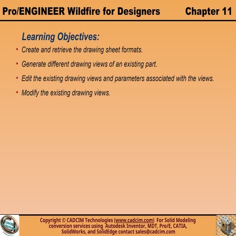 Drawing-Creo module for 3d modling and drawing | PPT